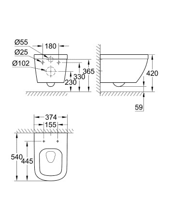 Підвісний унітаз Grohe Euro Ceramic 39328000