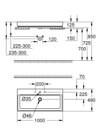 Накладна раковина 100 Grohe Cube Ceramic 3947500H