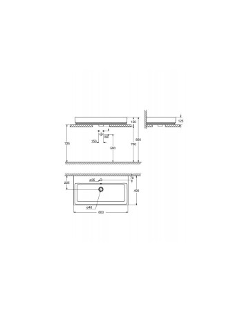 Накладна раковина 60 Grohe Cube Ceramic 3947700H