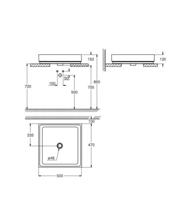 Раковина-чаша 50 Grohe Cube Ceramic 3948100H