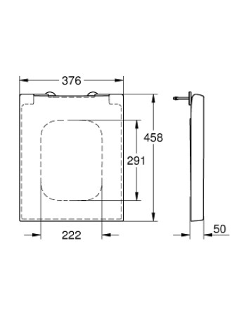 Кришка для унітаза Grohe Cube Ceramic 39488000
