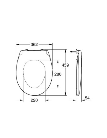 Кришка для унітаза Grohe Bau Ceramic 39493000