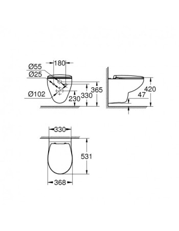 Підвісний унітаз Grohe Bau Ceramic Bundle 39497000