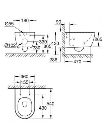 Підвісний унітаз Grohe Essence Ceramic 3957100H