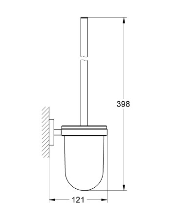 Туалетний йоржик у комплекті Grohe Essentials New 40374001