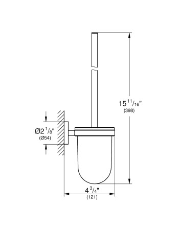 Туалетний йоржик у комплекті Grohe Essentials New 40374DL1