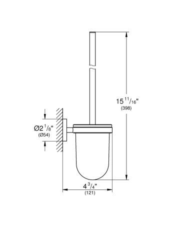 Туалетний йоржик у комплекті Grohe Essentials New 40374DL1