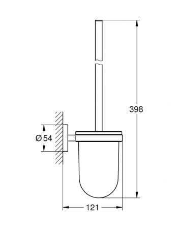 Туалетний йоржик у комплекті Grohe Essentials New 40374GN1