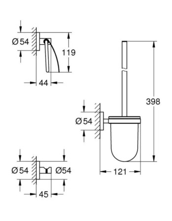 Набір аксесуарів 3 в 1 Grohe Essentials New 40407001