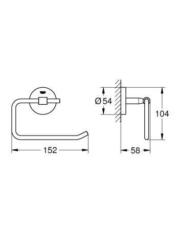 Тримач для туалетного паперу Grohe Bau Cosmopolitan Neutral 40457001