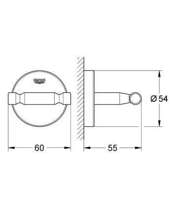 Гачок для халату Grohe Bau Cosmopolitan Neutral 40461001