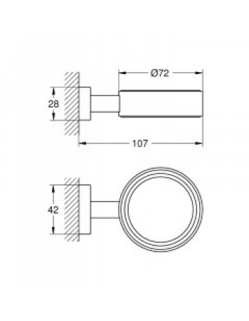 Тримач для аксесуарів Grohe Essentials Cube New 40508001