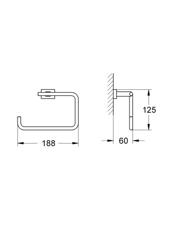 Кільце для рушника Grohe Essentials Cube New 40510001