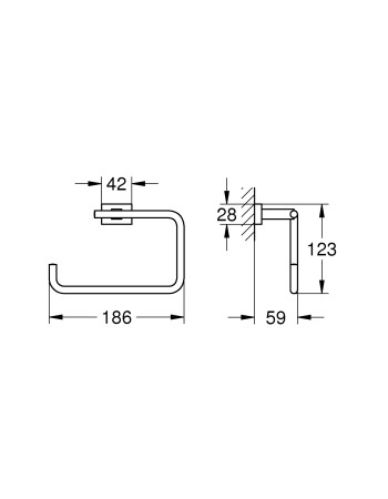 Кільце для рушника Grohe Essentials Cube New 40510AL1