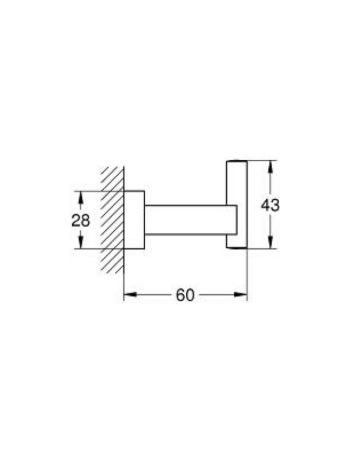 Гачок для халату Grohe Essentials Cube New 40511001