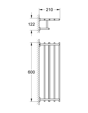 Поличка для рушників Grohe Essentials Cube New 40512001