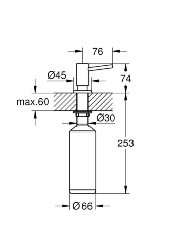 Дозатор для миючого засобу Grohe 40535000