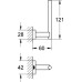 Тримач для запасного рулону туалетного паперу Grohe Essentials Cube New 40623AL1