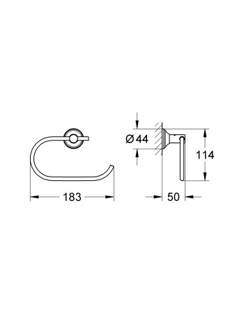 Тримач для туалетного паперу Grohe Essentials Authentic 40657001