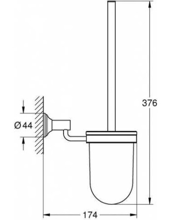 Туалетний йоржик у комплекті Grohe Essentials Authentic 40658001