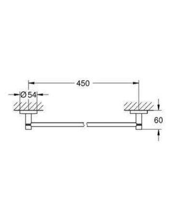 Тримач для рушників Grohe Essentials New 40688001