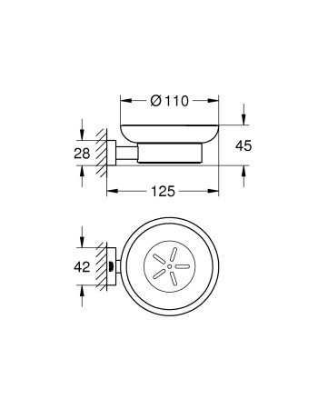 Мильниця Grohe Essentials Cube New 40754001