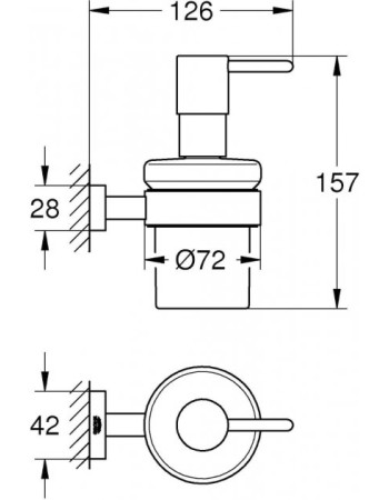 Дозатор рідкого мила Grohe Essentials Cube New 40756001