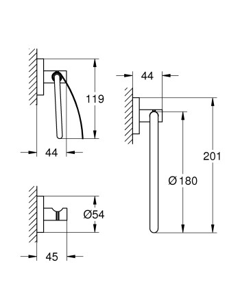 Набір аксесуарів 3 в 1 Grohe Essentials New 40775001