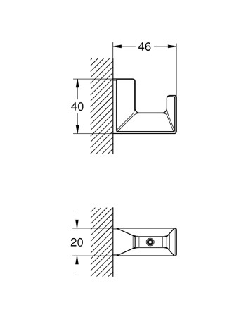 Гачок для халату Grohe Selection Cube 40782000