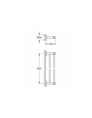 Подвійний тримач для рушників Grohe Essentials New 40802GN1