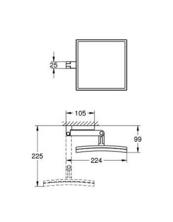 Косметичне дзеркало Grohe Selection Cube 40808000
