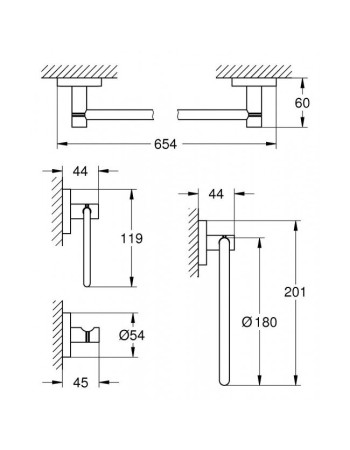 Набір аксесуарів 4 в 1 Grohe Essentials New 40823001