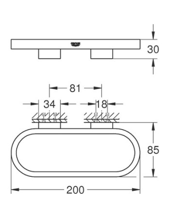Тримач для рушників Grohe Selection 41035000