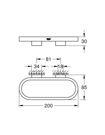 Тримач для рушників Grohe Selection 41035AL0