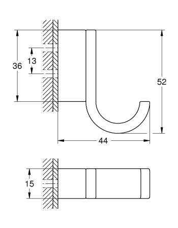 Гачок для халату Grohe Selection 41039GL0