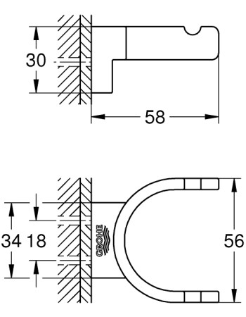 Подвійний гачок Grohe Selection 41049AL0