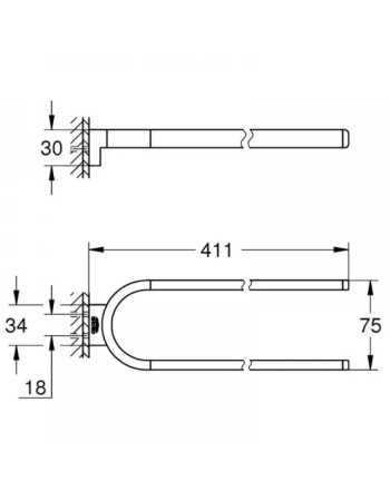Подвійний тримач для рушників Grohe Selection 41059000