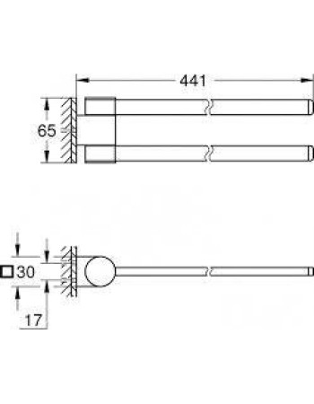 Подвійний тримач для рушників Grohe Selection 41063GL0