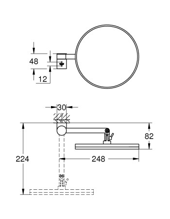 Косметичне дзеркало Grohe Selection 41077GL0