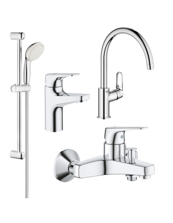 Комплект змішувачів для ванної кімнати і кухні Grohe BauFlow UA121640K0