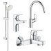 Комплект змішувачів для ванної кімнати і кухні Grohe BauFlow UA121640K0