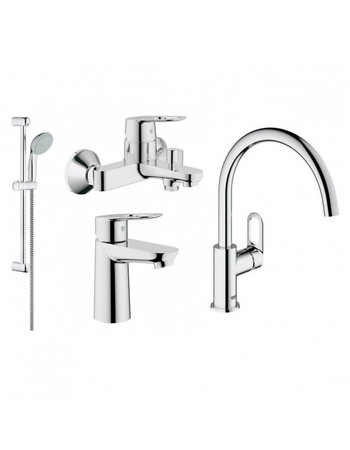 Комплект змішувачів для ванної кімнати і кухні Grohe BauLoop UA123225K0
