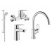 Комплект змішувачів для ванної кімнати і кухні Grohe BauLoop UA123225K0