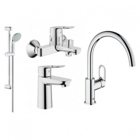 Комплект змішувачів для ванної кімнати і кухні Grohe BauLoop UA123225K0