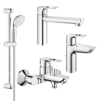 Комплект змішувачів для ванної кімнати і кухні Grohe BauLoop New UA123225MK