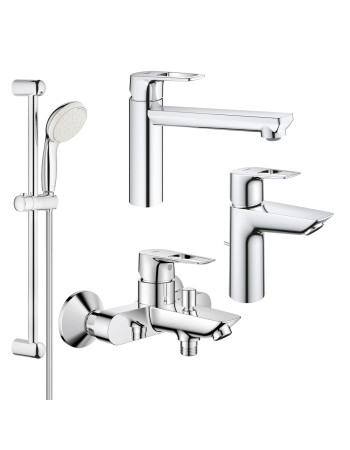 Комплект змішувачів для ванної кімнати і кухні Grohe BauLoop New UA123225MK