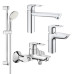 Комплект змішувачів для ванної кімнати і кухні Grohe BauLoop New UA123225MK