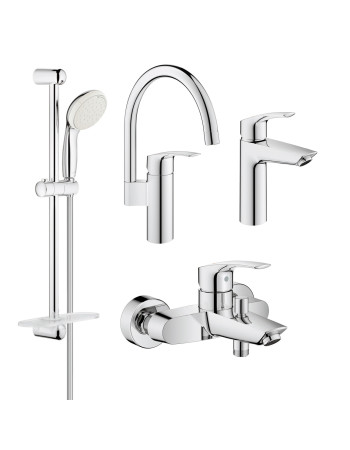 Комплект змішувачів для ванної кімнати і кухні Grohe Eurosmart New UA123248MK