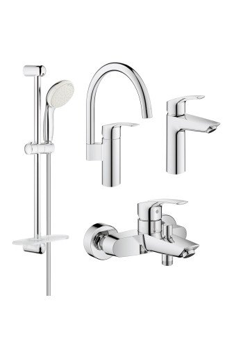 Комплект змішувачів для ванної кімнати і кухні Grohe Eurosmart New UA123248MK Комплект змішувачів для ванної кімнати і кухні Grohe Eurosmart New UA123248MK