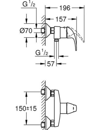 Комплект змішувачів для ванної кімнати Grohe Start Flow UA127131S0